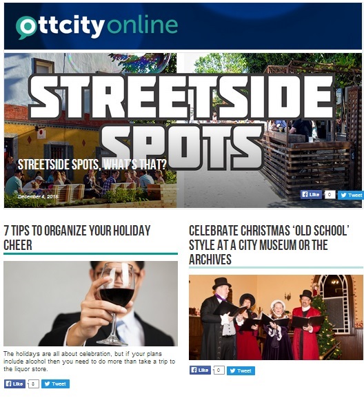 screenshot of ottcity online magazine